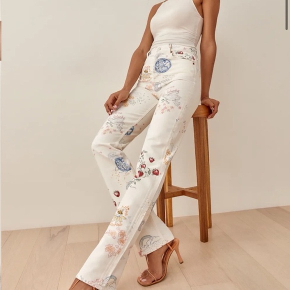 Reformation Cynthia Doodle High Rise Jean